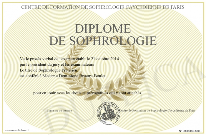diplome sophrologie